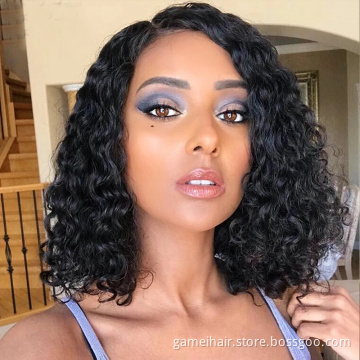 water wave transparent 360 full lace Ombre 100 with hd 250 density human hair wig chocolate brown